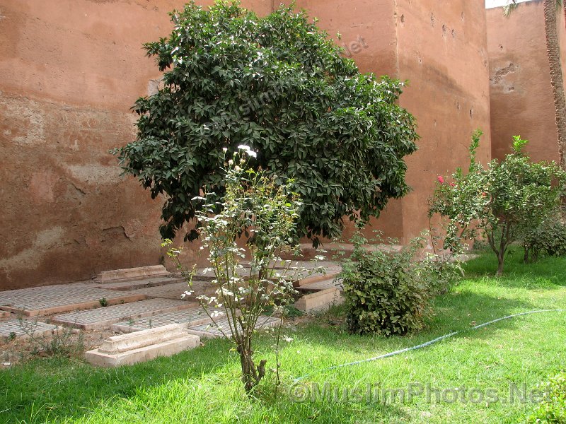 Garden and graves at the Saadian tombs